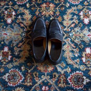 Meermin Penny Loafers Black UK 7